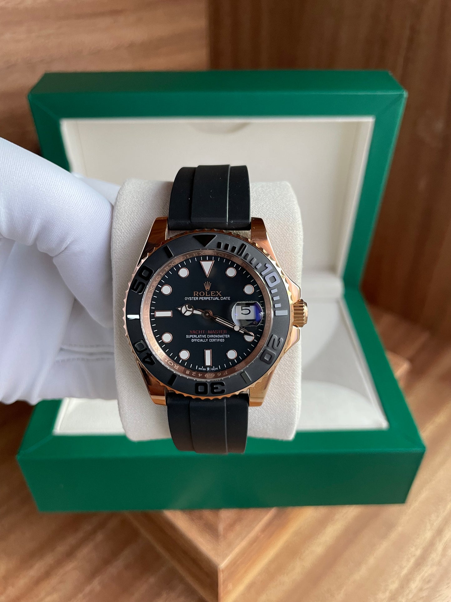 Yacht Master Oysterflex - Oro rosa