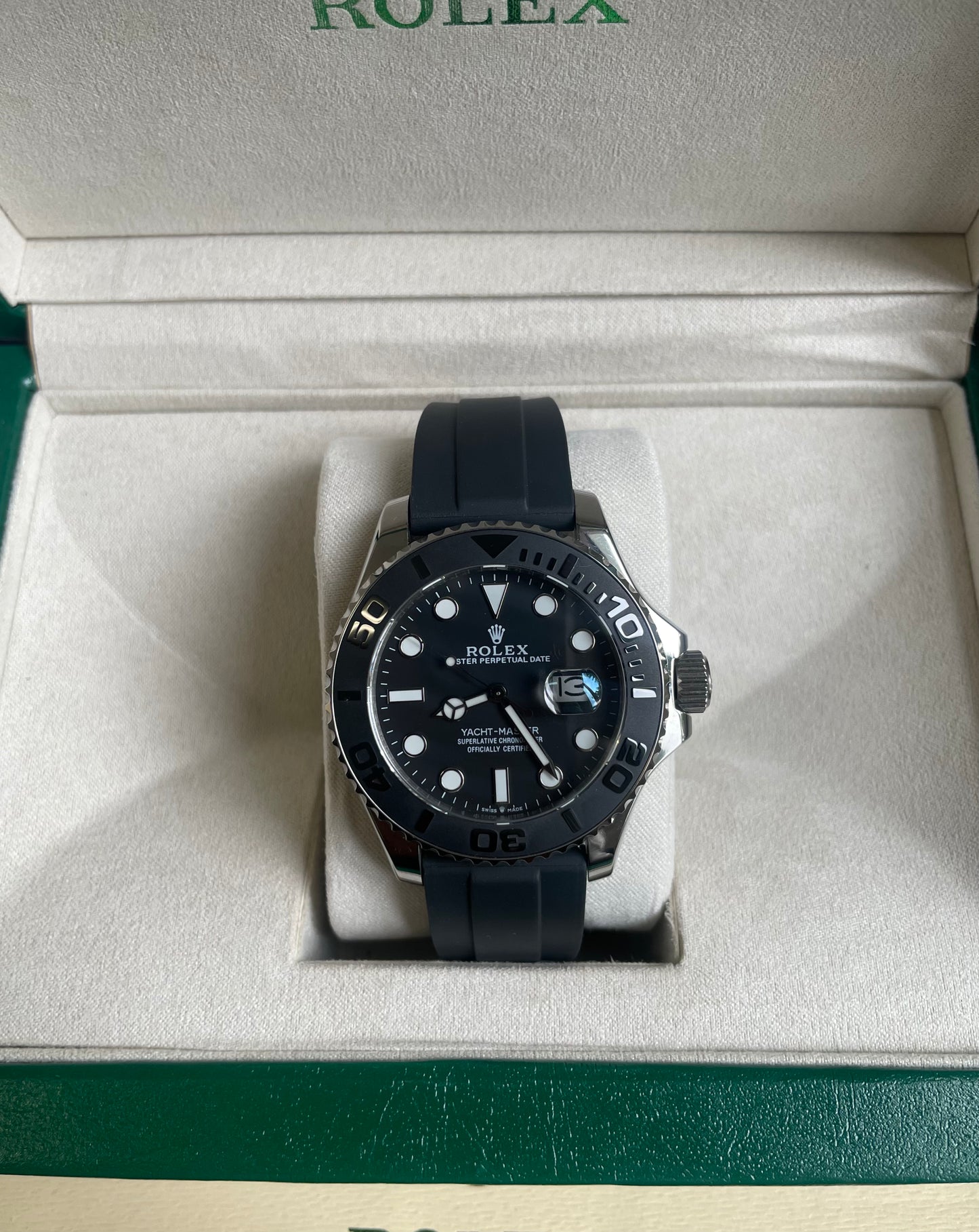 Yacht Master Oysterflex -  Black