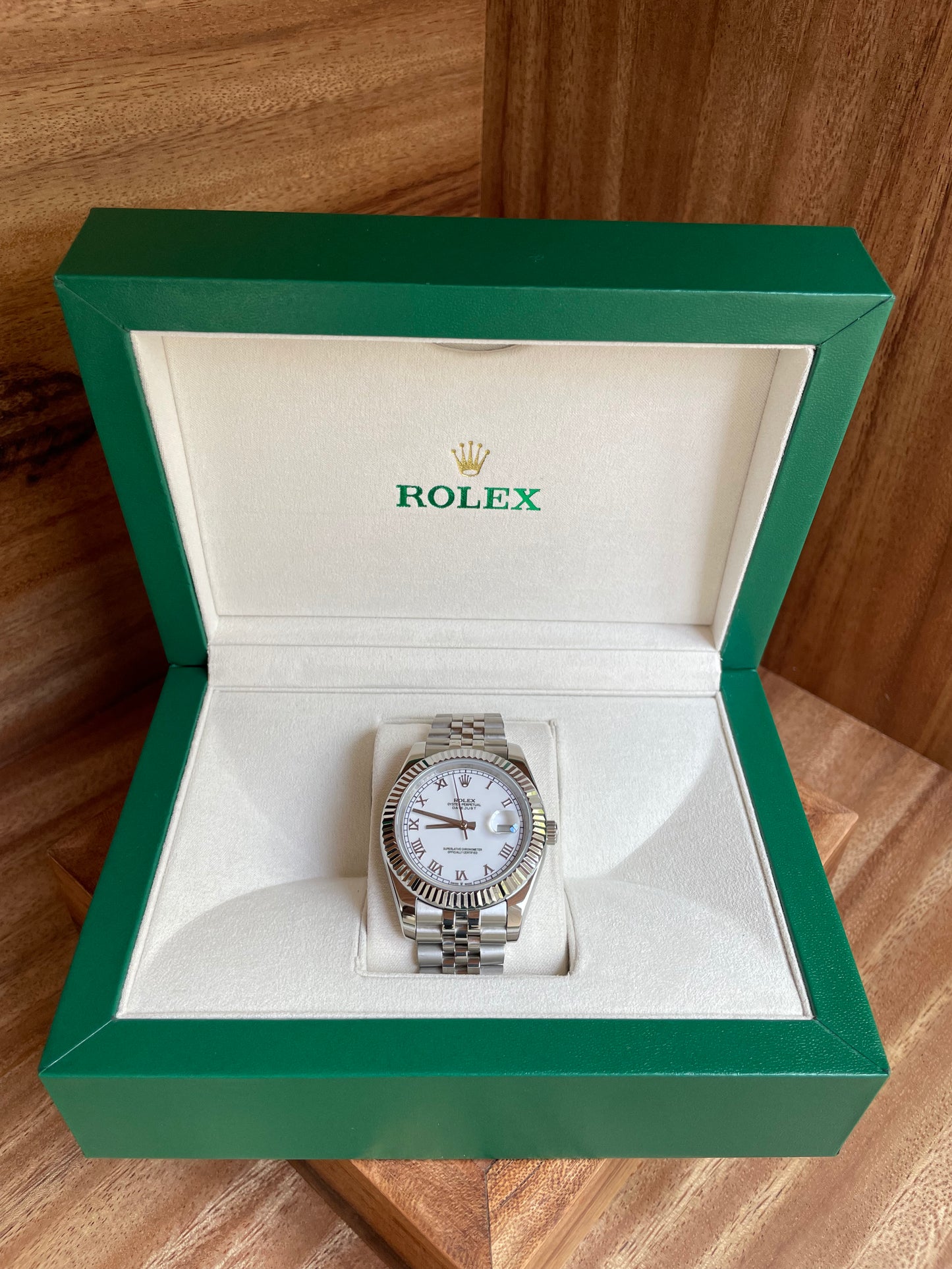 Date Just Oyster Perpetual - Dial Blanco